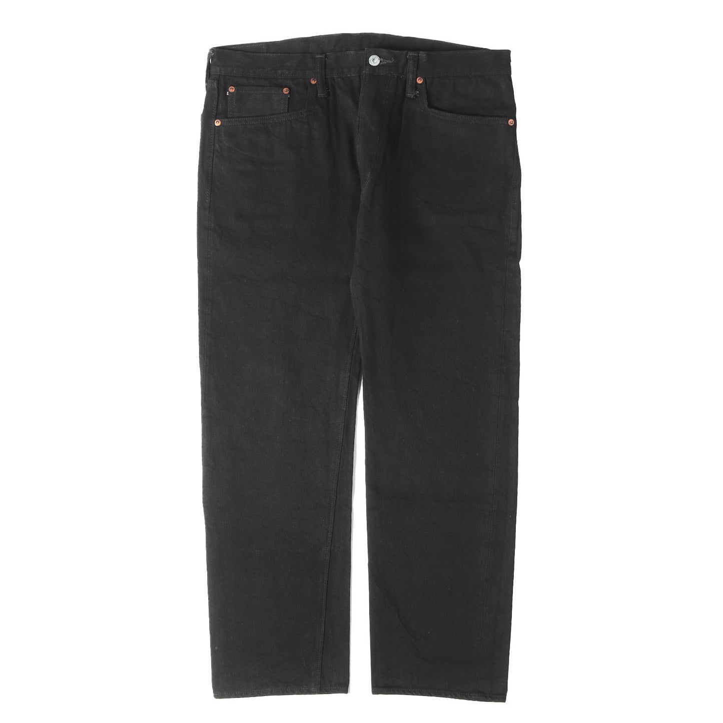 ジップポケット付き タイトフィット ストレート デニムパンツ (LLJ003 Tapered Zip Jeanes)
