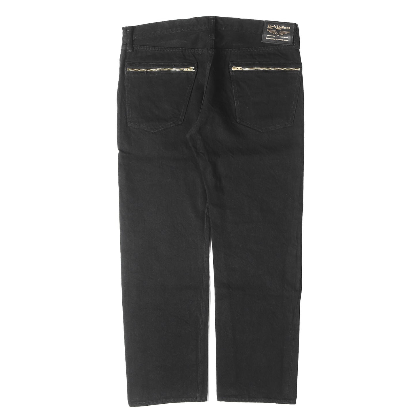 ジップポケット付き タイトフィット ストレート デニムパンツ (LLJ003 Tapered Zip Jeanes)