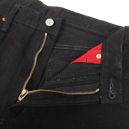 ジップポケット付き タイトフィット ストレート デニムパンツ (LLJ003 Tapered Zip Jeanes)