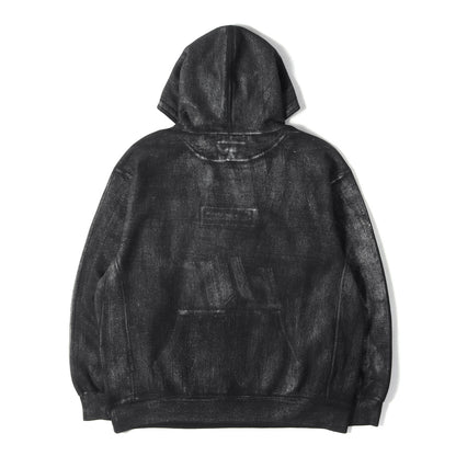 24SS ×MM6 Maison Margiela フォイル加工 BOXロゴ スウェットパーカー(Foil Box Logo Hooded Sweatshirt)