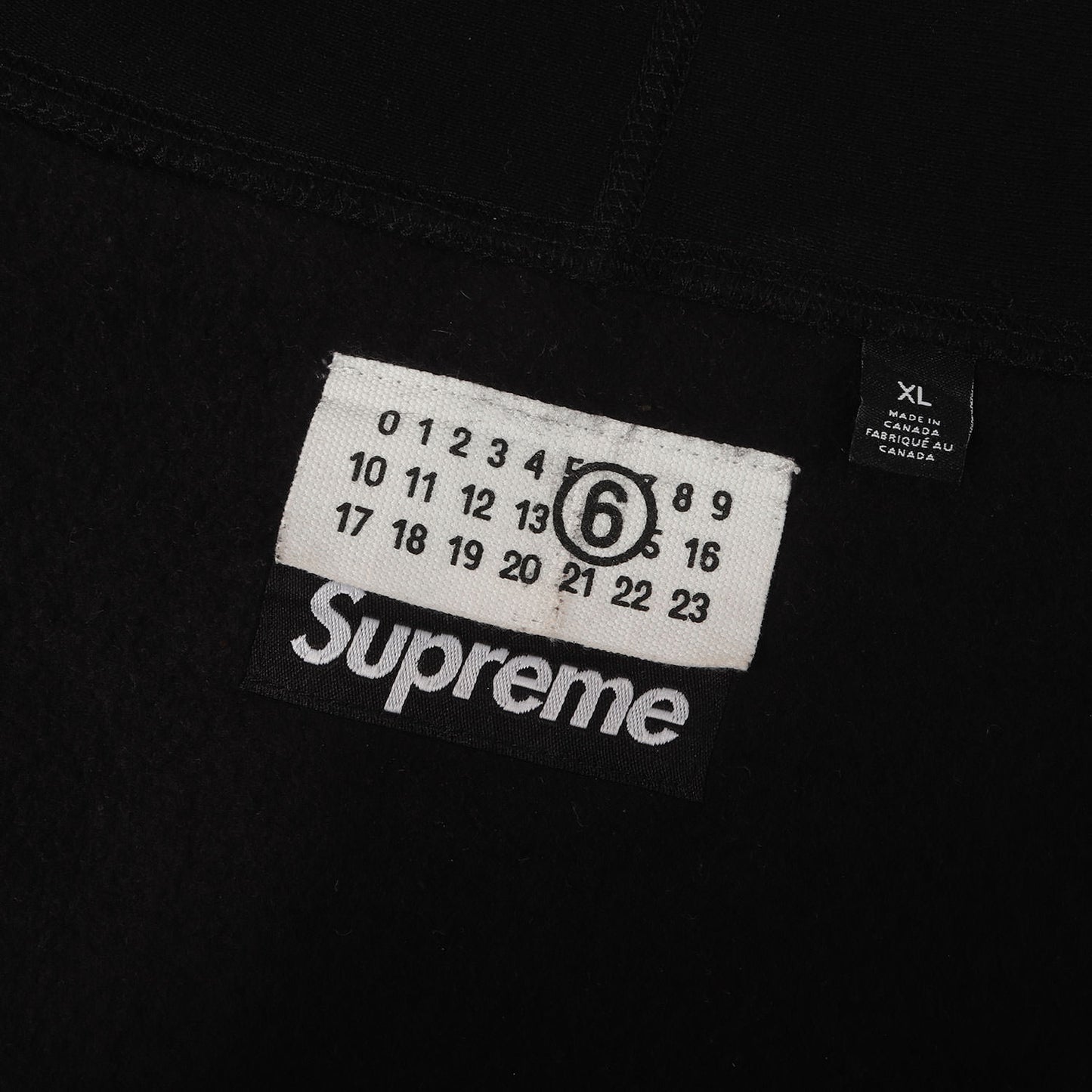 24SS ×MM6 Maison Margiela フォイル加工 BOXロゴ スウェットパーカー(Foil Box Logo Hooded Sweatshirt)