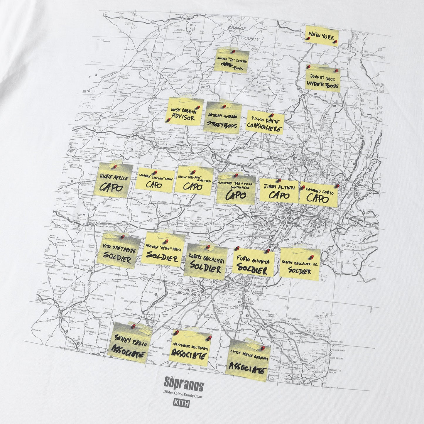 22AW ×The Sopranos ヴィンテージ加工 Tシャツ(Crime Family Vintage Tee)