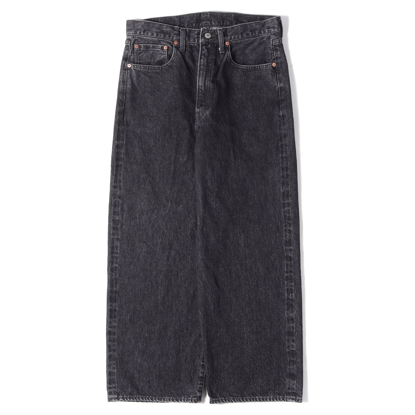 近年モデル ×HANDROOM ウォッシュ加工 バギー デニムパンツ(BAGGY JEAN)
