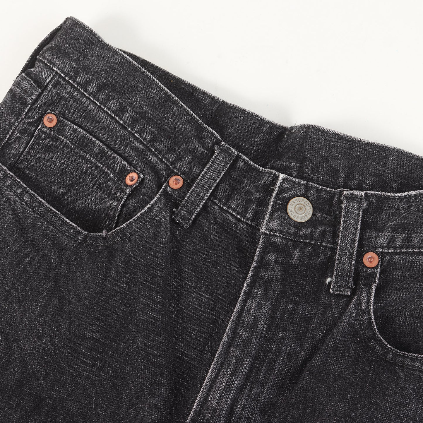 近年モデル ×HANDROOM ウォッシュ加工 バギー デニムパンツ(BAGGY JEAN)