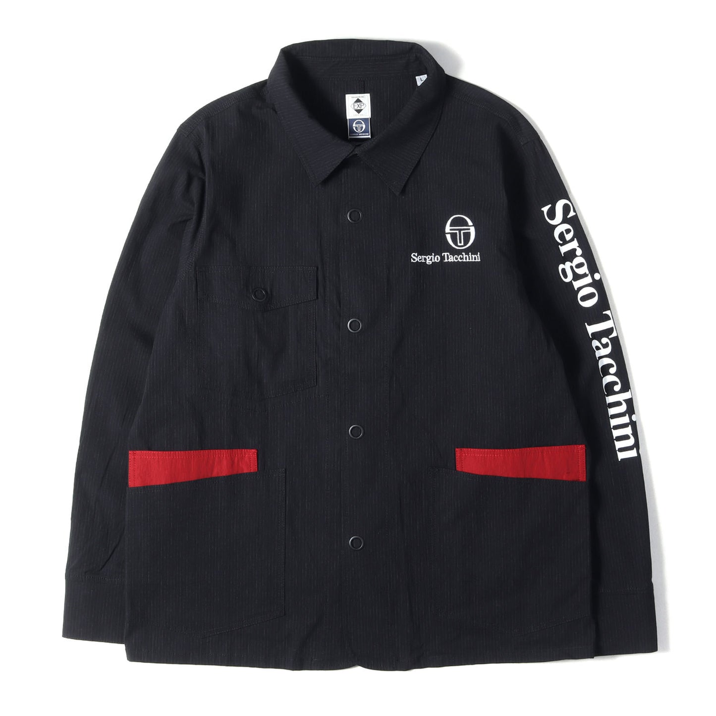×SERGIO TACCHINI ストレッチ ストライプ コットン ジャケット