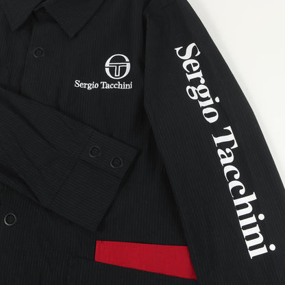 ×SERGIO TACCHINI ストレッチ ストライプ コットン ジャケット