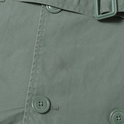 パッチ付き コットン トレンチコート(Black Death Trench Coat)