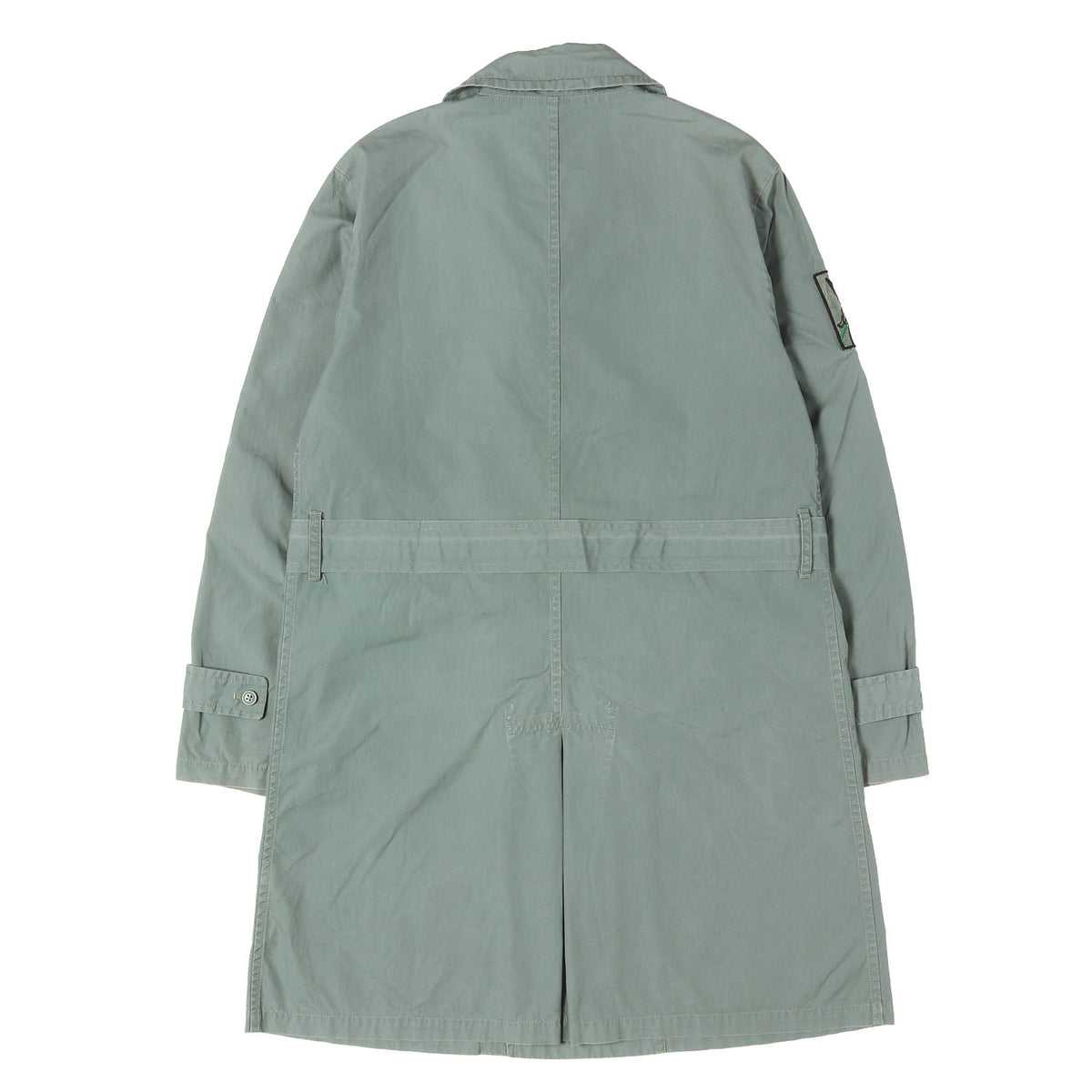 パッチ付き コットン トレンチコート(Black Death Trench Coat)