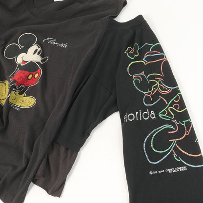 古着リメイク 再構築 ミッキーマウス ロングスリーブ Tシャツ