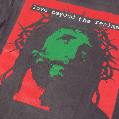 24SS ×河村康輔 ヴィンテージ加工 キリスト Tシャツ(KK_SS TEE / LOVE BEYOND)