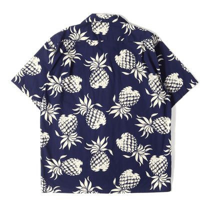Duke Kahanamoku実名復刻 パイナップル柄 コットン アロハシャツ (DUKES PINEAPPLE)