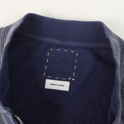26SS クラッシュ加工 ヘンリージップ 半袖 スウェット(MONDO HENLEY ZIP S/S CRASH)