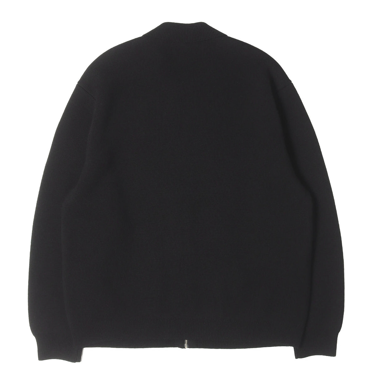 24AW ウーブンレザー ジップアップ ニット カーディガン(Woven Leather Zip Up Cardigan)