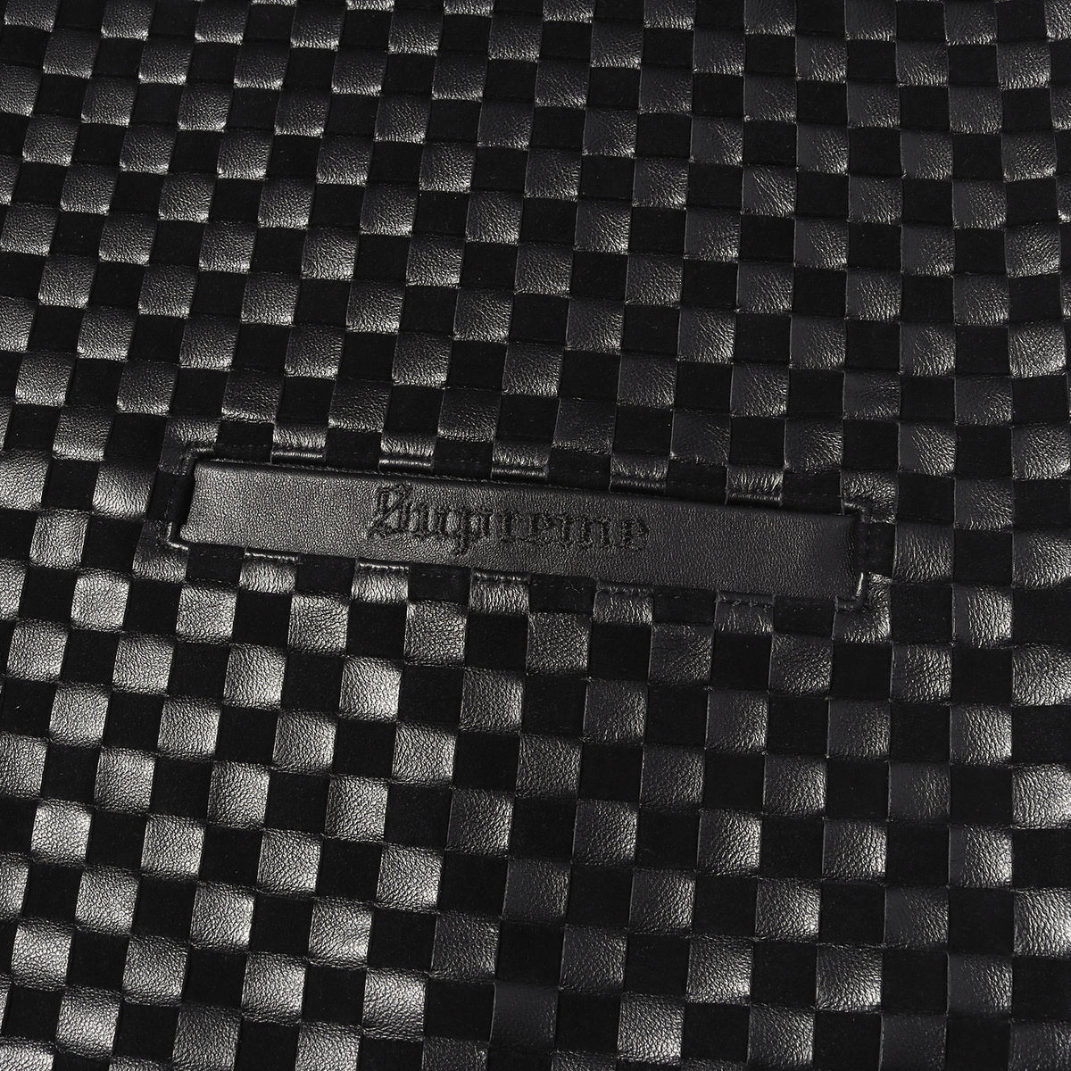 24AW ウーブンレザー ジップアップ ニット カーディガン(Woven Leather Zip Up Cardigan)