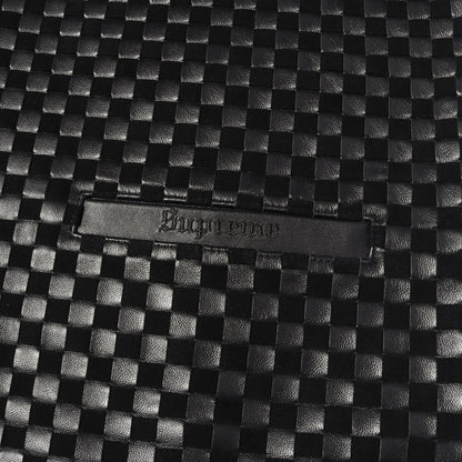 24AW ウーブンレザー ジップアップ ニット カーディガン(Woven Leather Zip Up Cardigan)