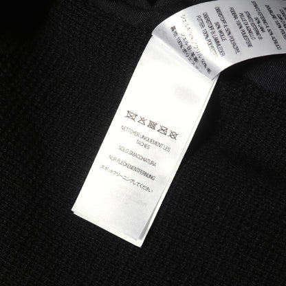 24AW ウーブンレザー ジップアップ ニット カーディガン(Woven Leather Zip Up Cardigan)