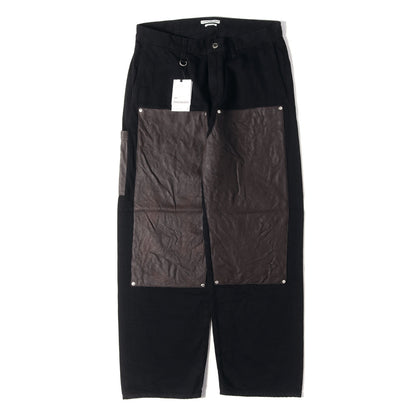 26SS レザーダブルニー デニム ペインターパンツ(LEATHER DOUBLE KNEE DENIM PAINTER PANTS)