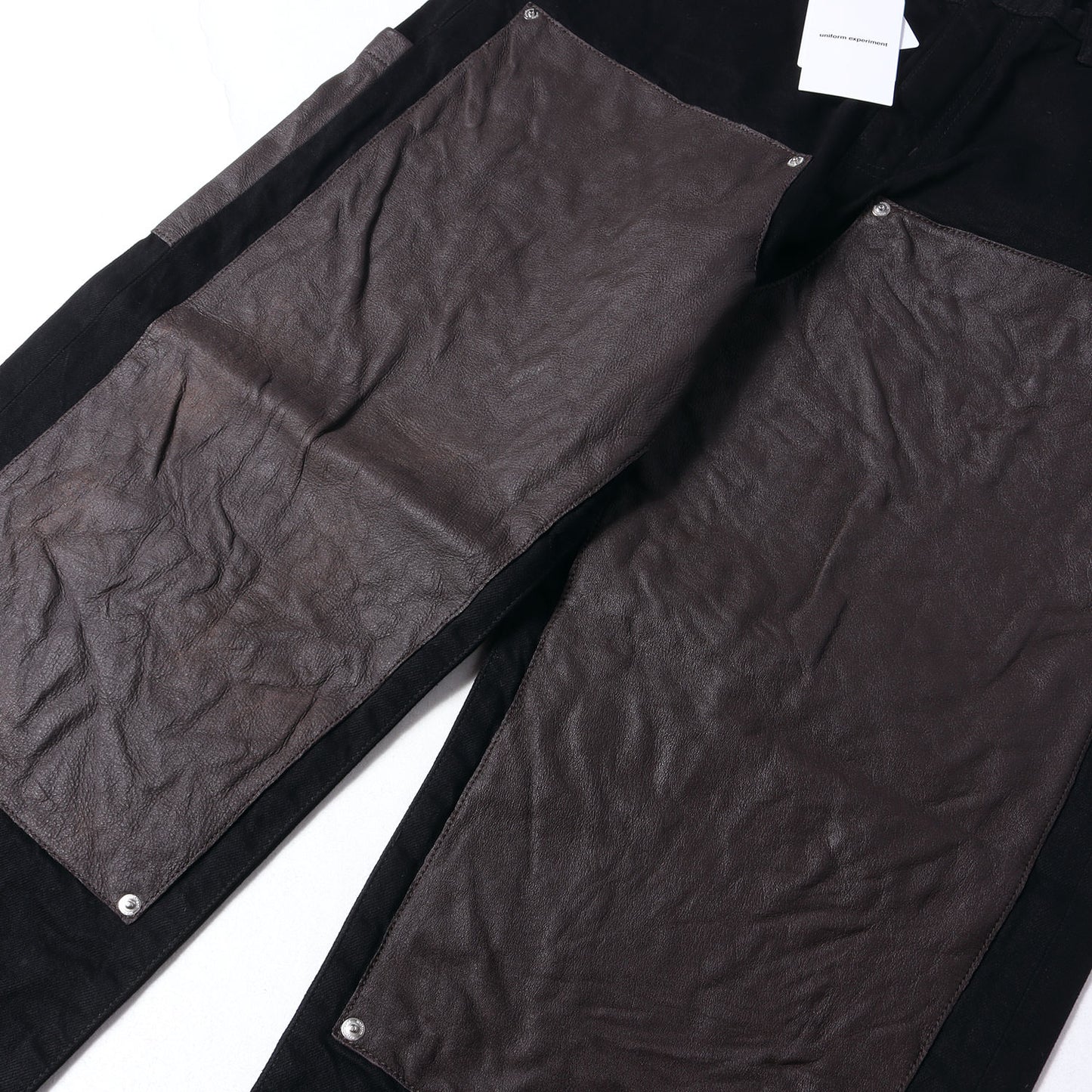 26SS レザーダブルニー デニム ペインターパンツ(LEATHER DOUBLE KNEE DENIM PAINTER PANTS)
