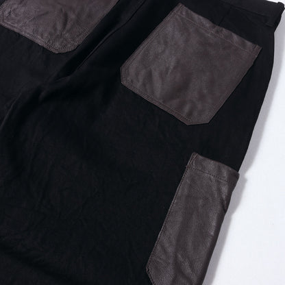 26SS レザーダブルニー デニム ペインターパンツ(LEATHER DOUBLE KNEE DENIM PAINTER PANTS)