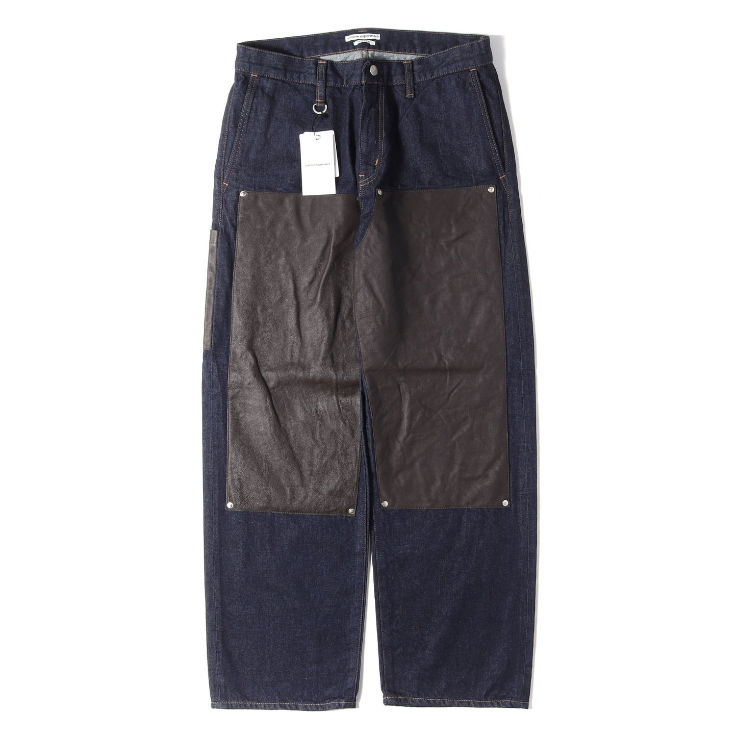 26SS レザーダブルニー デニム ペインターパンツ(LEATHER DOUBLE KNEE DENIM PAINTER PANTS)