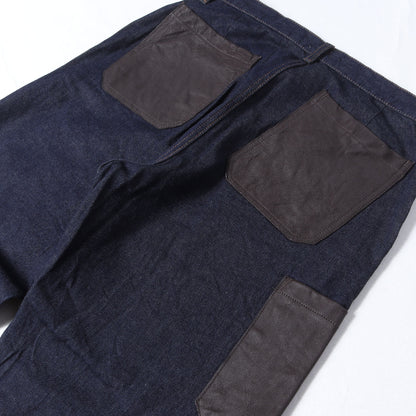 26SS レザーダブルニー デニム ペインターパンツ(LEATHER DOUBLE KNEE DENIM PAINTER PANTS)