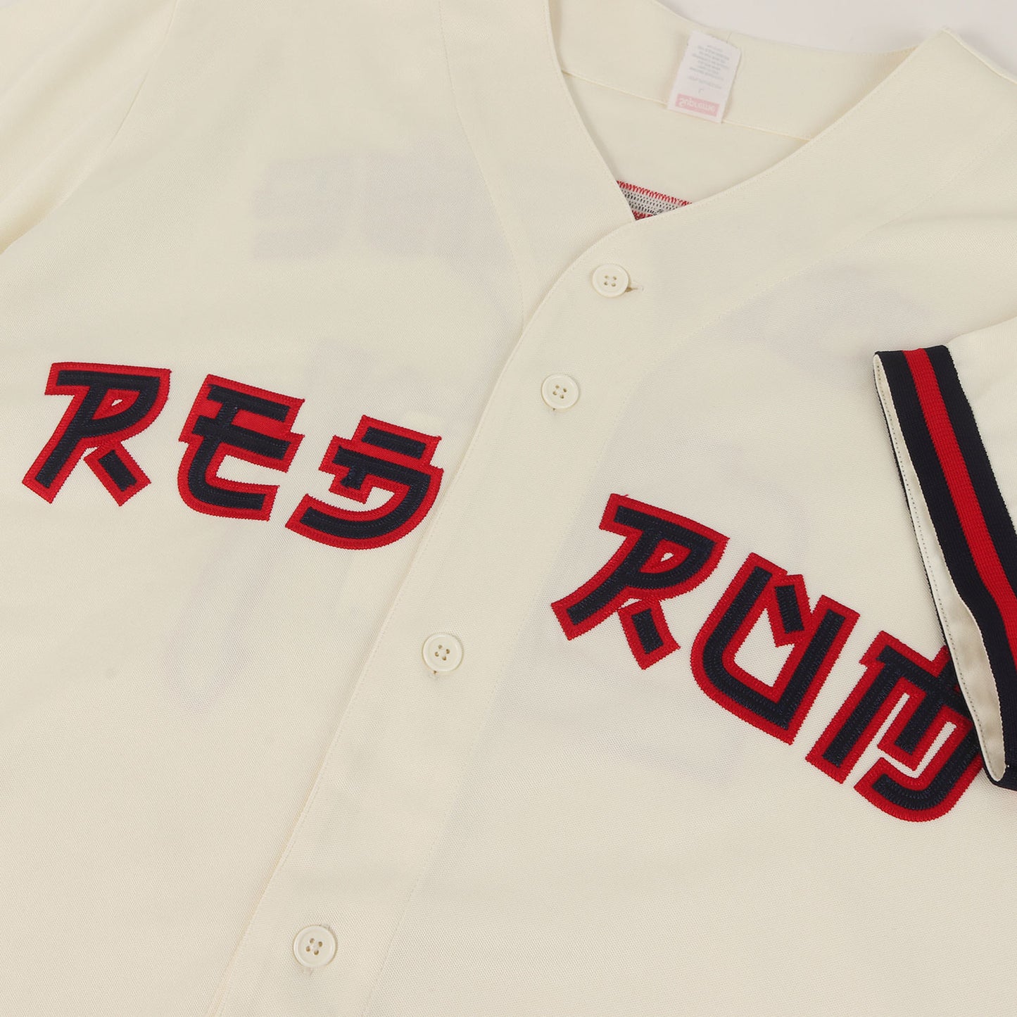 アップリケロゴ ベースボールシャツ / ジャージ(Red Rum Baseball Jersey)