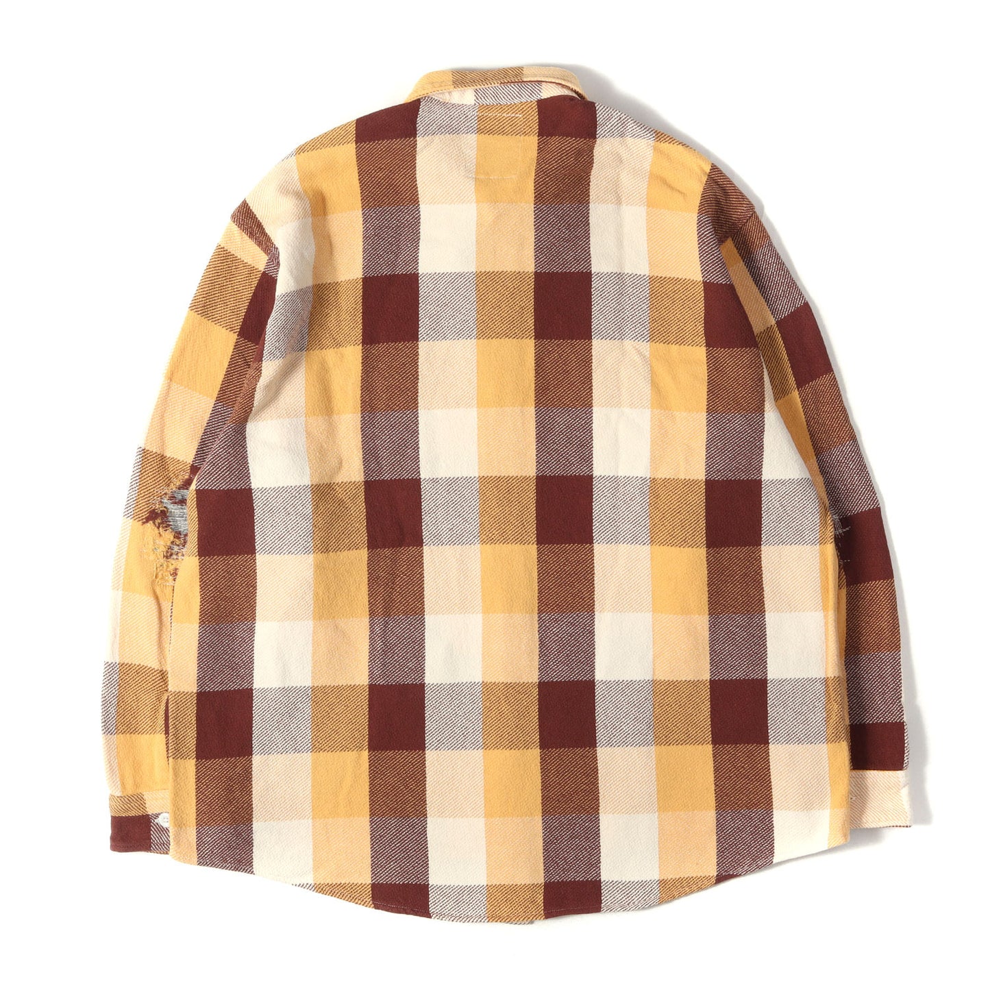 ダメージリペア加工 ヘビー チェック フランネルシャツ(REPAIR AGEING FLANNEL SHIRTS)