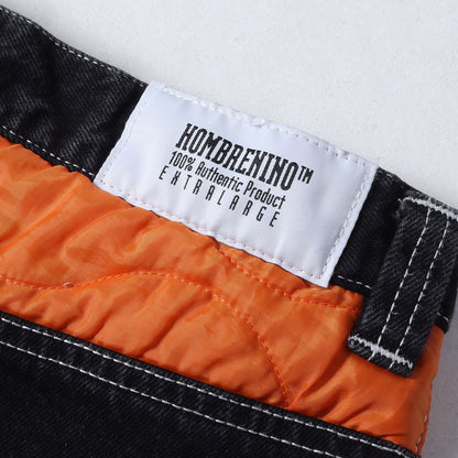 キルティング デザイン バギー デニムパンツ(BAGGY PANTS)
