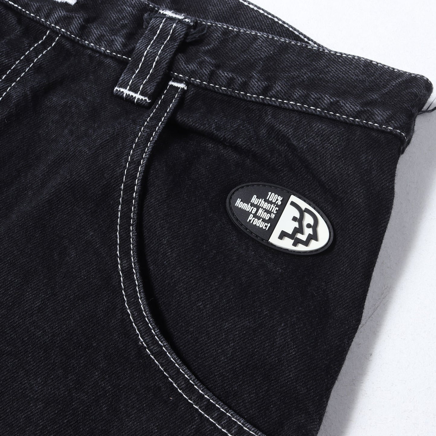 キルティング デザイン バギー デニムパンツ(BAGGY PANTS)