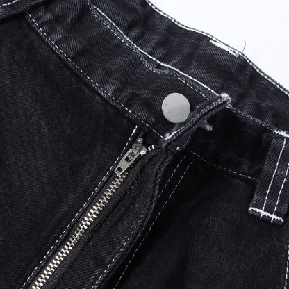 キルティング デザイン バギー デニムパンツ(BAGGY PANTS)