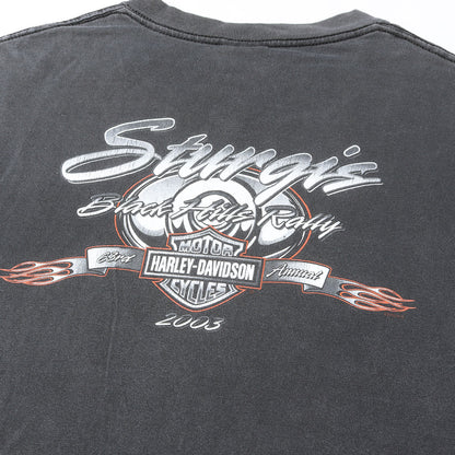 [雰囲気抜群] 00s 4面プリント 袖ロゴ フレイム エンブレム ロングスリーブ Tシャツ USA製