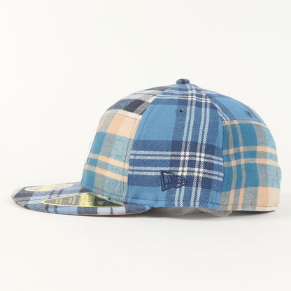 22AW ×NEW ERA ×New York Yankees パッチワーク チェックネル ベースボールキャップ(Pieced Plaid Low Profile 59Fifty)