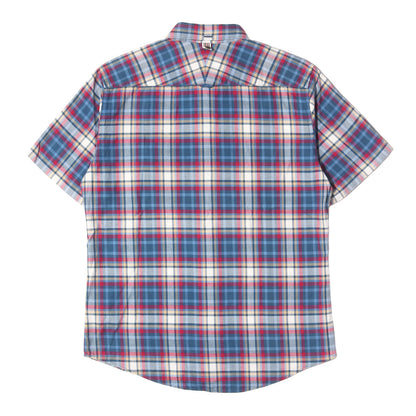 00s ジップポケット付き チェック ボタンダウン 半袖シャツ(JUNEAU WELD CHAMBRAY S/S GIZA)