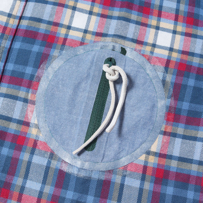 00s ジップポケット付き チェック ボタンダウン 半袖シャツ(JUNEAU WELD CHAMBRAY S/S GIZA)