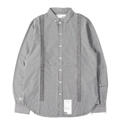 フェイクサスペンダー ギンガムチェック ボタンダウンシャツ(SUS / C-SHIRT. LS)