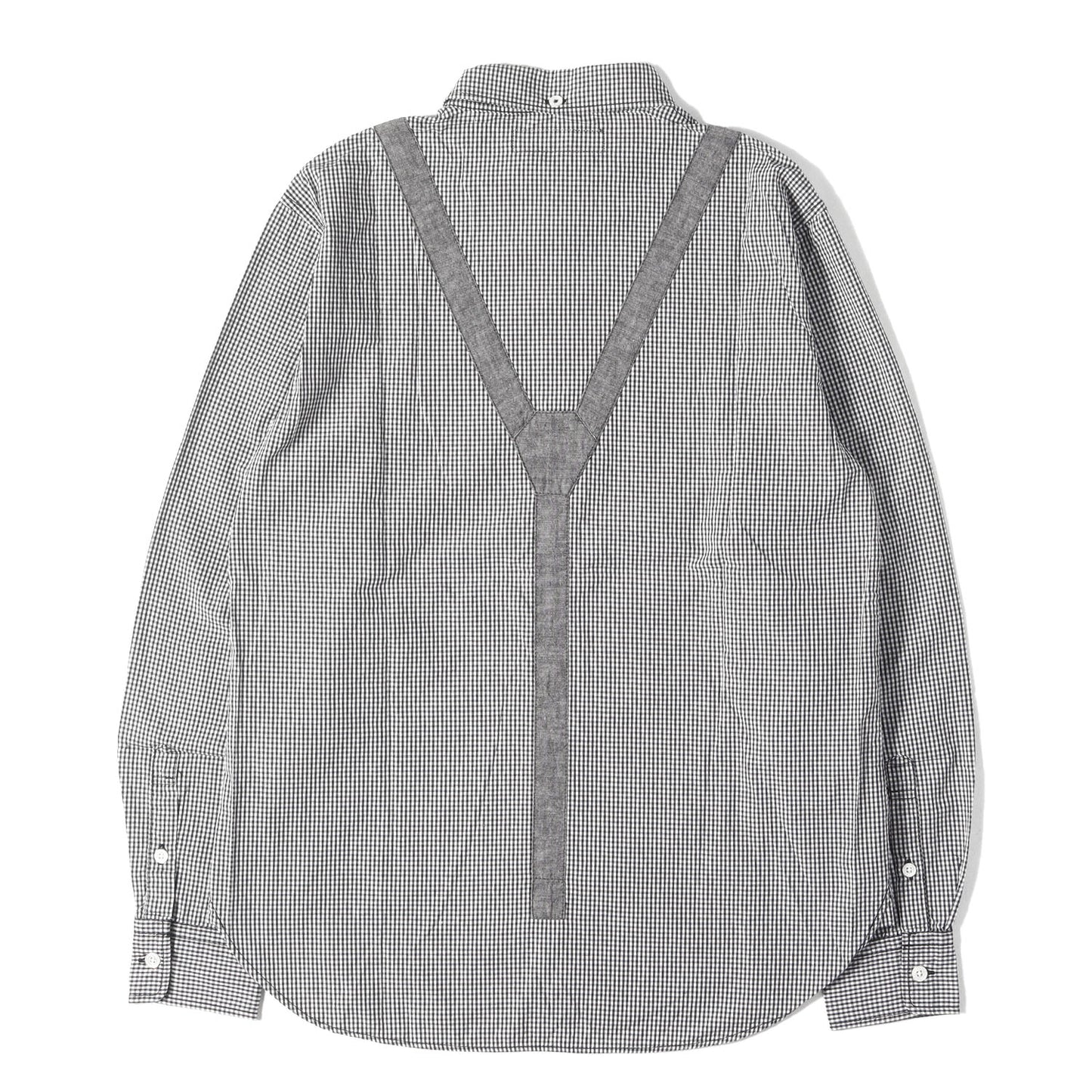 フェイクサスペンダー ギンガムチェック ボタンダウンシャツ(SUS / C-SHIRT. LS)