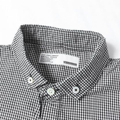 フェイクサスペンダー ギンガムチェック ボタンダウンシャツ(SUS / C-SHIRT. LS)