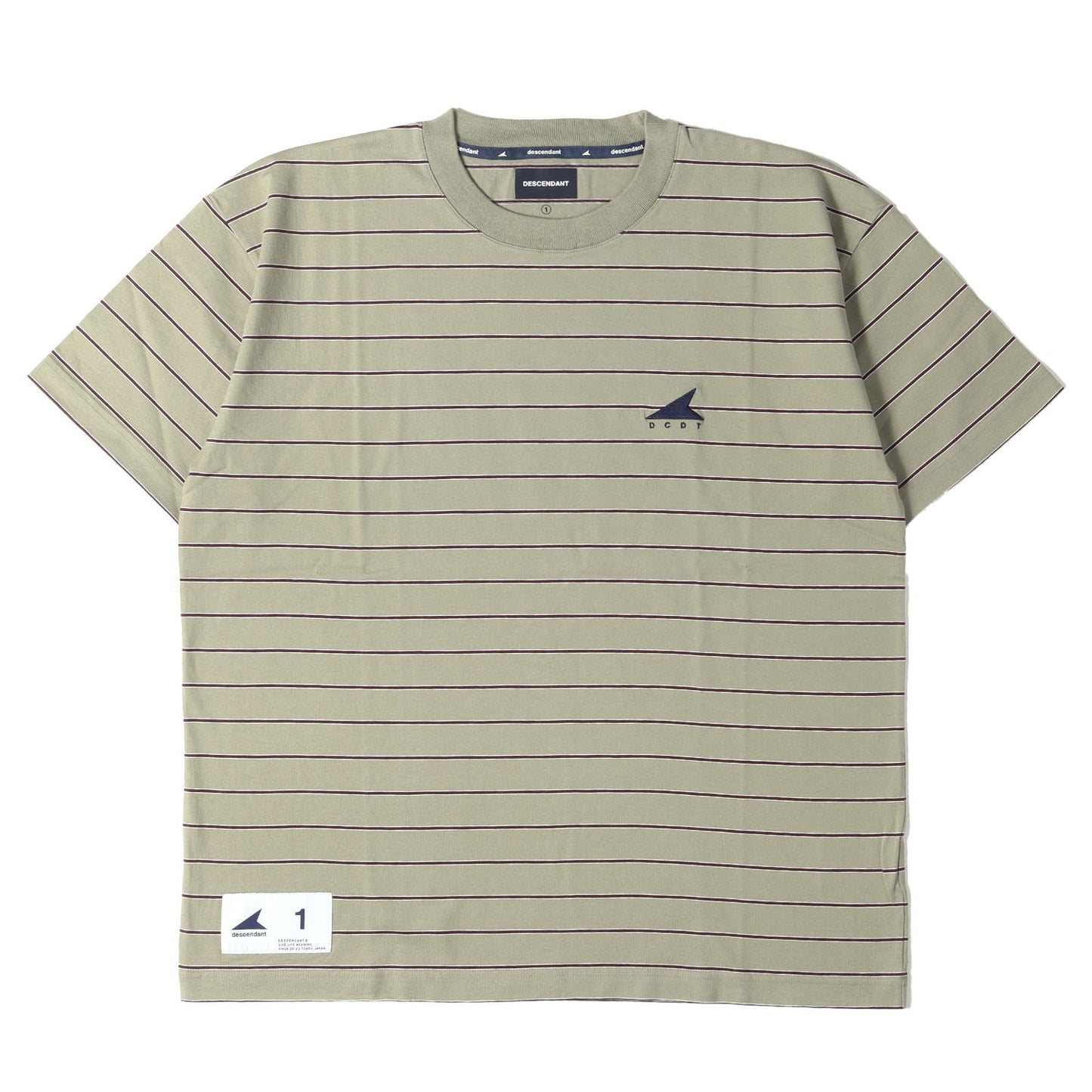 25SS ロゴ刺繍 ボーダー ポケット Tシャツ(HORIZONTAL STRIPE SS)