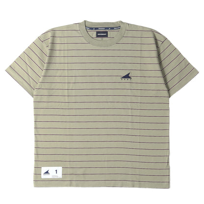 25SS ロゴ刺繍 ボーダー ポケット Tシャツ(HORIZONTAL STRIPE SS)