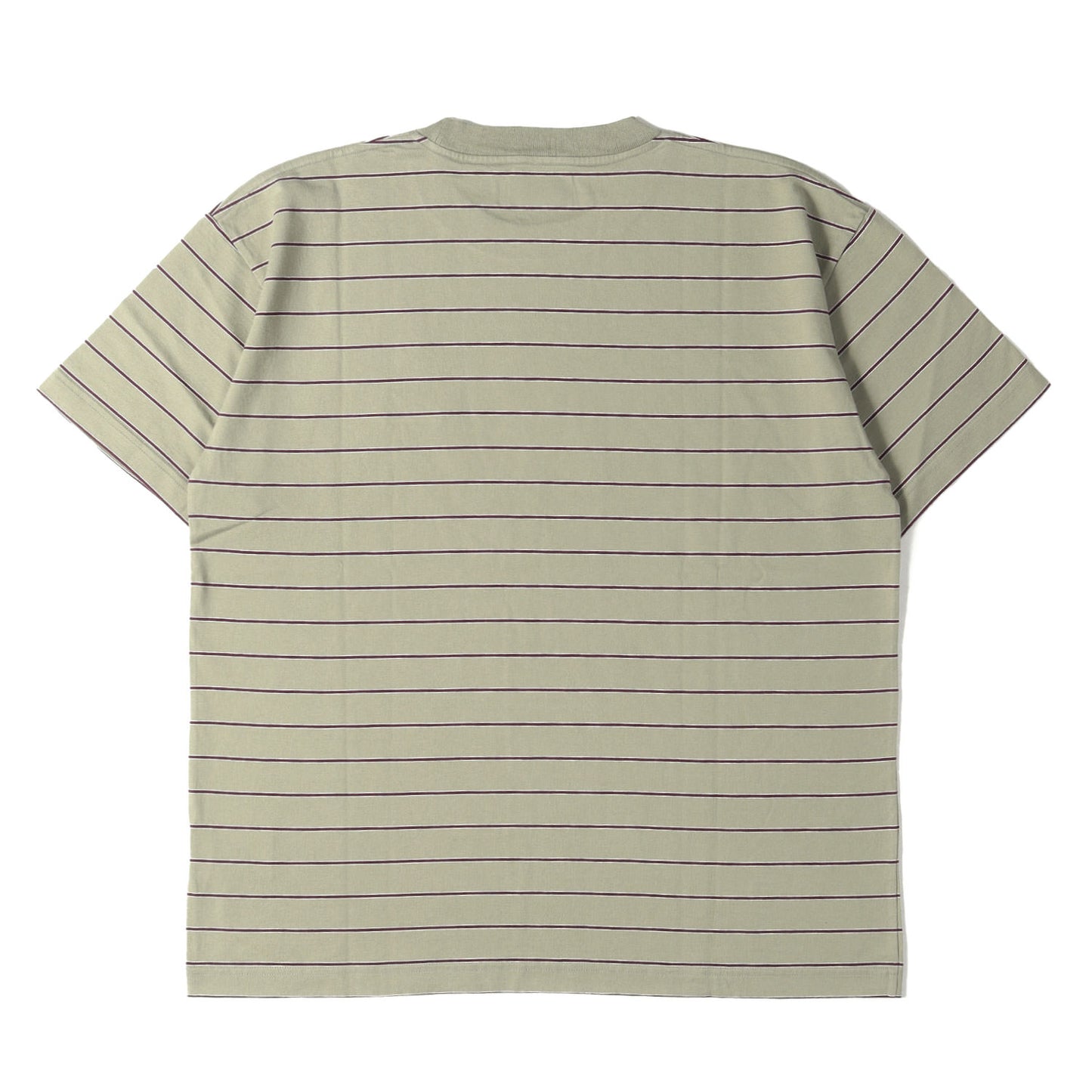 25SS ロゴ刺繍 ボーダー ポケット Tシャツ(HORIZONTAL STRIPE SS)