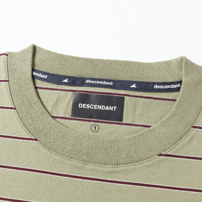 25SS ロゴ刺繍 ボーダー ポケット Tシャツ(HORIZONTAL STRIPE SS)