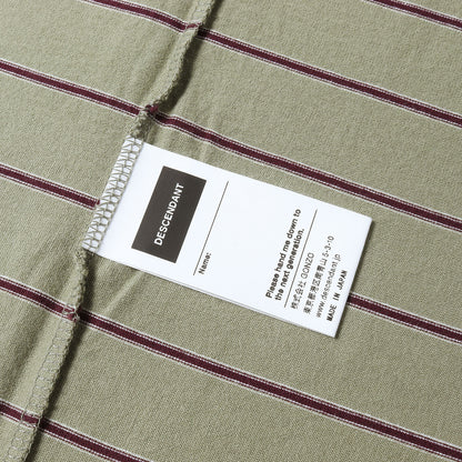 25SS ロゴ刺繍 ボーダー ポケット Tシャツ(HORIZONTAL STRIPE SS)