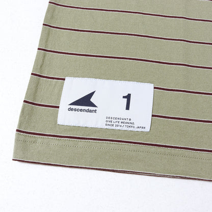 25SS ロゴ刺繍 ボーダー ポケット Tシャツ(HORIZONTAL STRIPE SS)