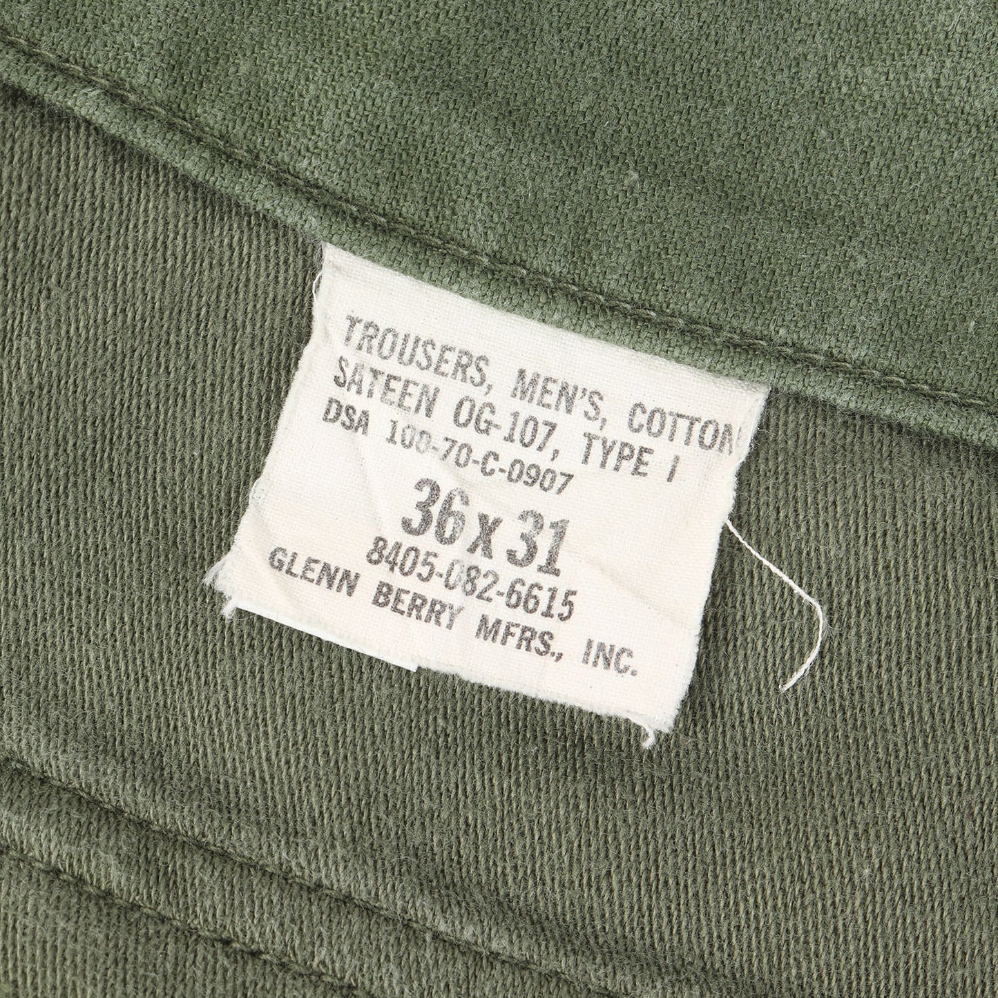 70s 米軍実物 U.S.ARMY コットンサテン ユーティリティ ベイカーパンツ