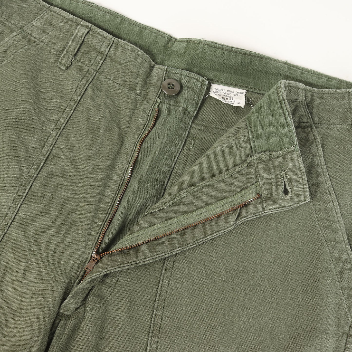 70s 米軍実物 U.S.ARMY コットンサテン ユーティリティ ベイカーパンツ