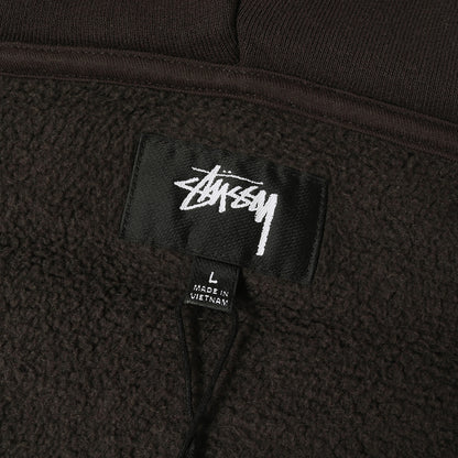 25AW カレッジロゴ ジップ スウェットパーカー(STUSSY EST PRINTED ZIP HOODY)