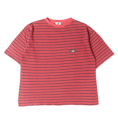 90s アイコンパッチ付き ボーダー クルーネック Tシャツ / USA製 BEAR SURFBOARDS