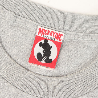 90s ディズニーワールド ミッキーマウス 刺繍 ロングスリーブ Tシャツ USA製