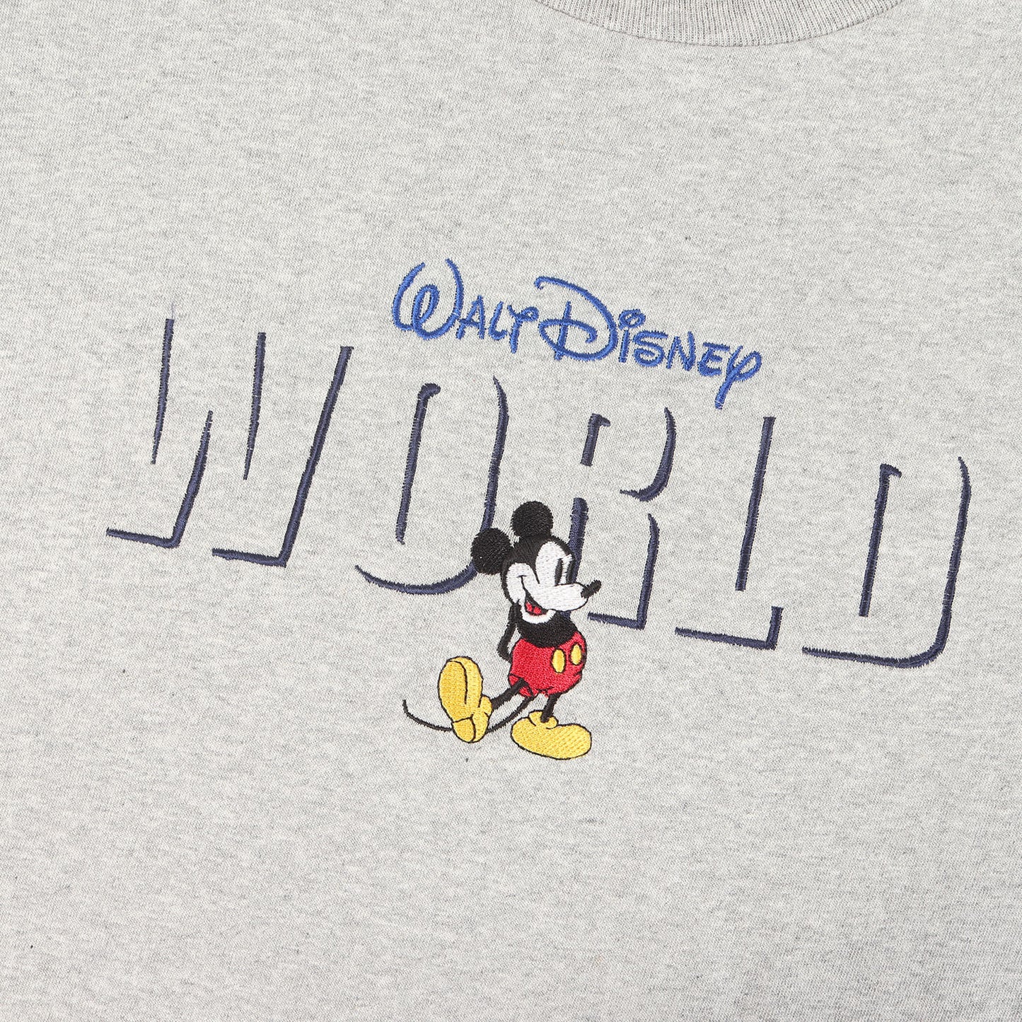 90s ディズニーワールド ミッキーマウス 刺繍 ロングスリーブ Tシャツ USA製