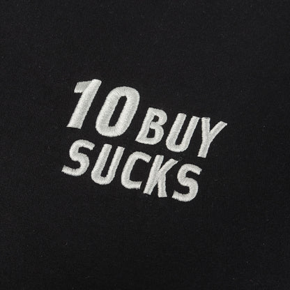 10BUY SUCKSロゴ クルーネック スウェット